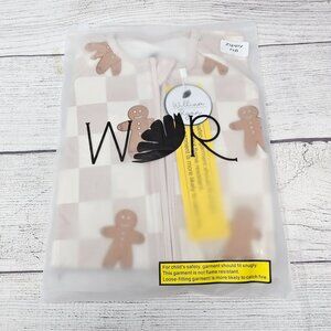 NEW!!!‎ William & Ryan Baby Boy Bamboo Ginger Bread Man Zippy Size Newborn